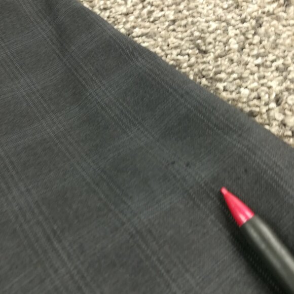 Bespoke J Hilburn Suit 40R Wool Windowpane Plaid Gray 32x31 - Picture 10 of 16